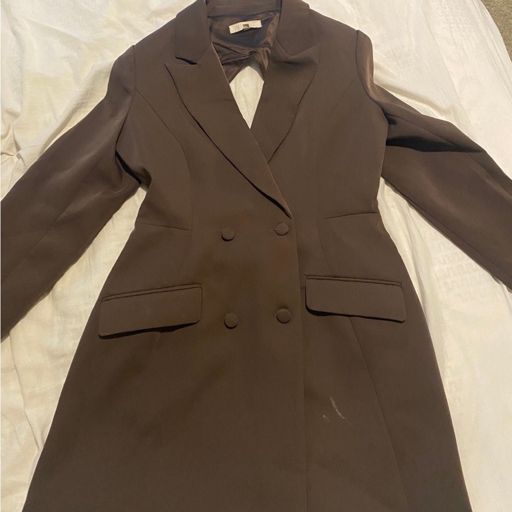 Meshki Blazer Romper with an open back